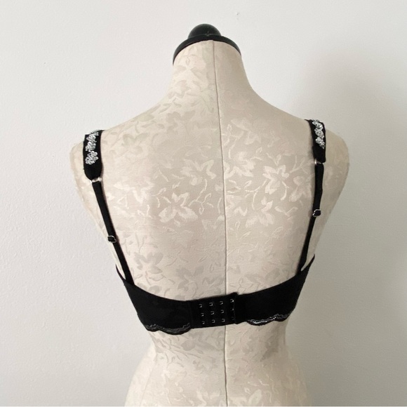 Victoria’s Secret Dream Angels black lace sequin beaded embellished bra 32D - Picture 7 of 7